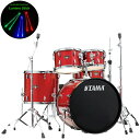 《ELISE 光るスティック Lumino Stick 付》 TAMA Imperialstar Drum Kits IP52H6 (22インチ バスドラム シンバル無し) BRM バーントレ..