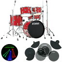 《ELISE 光るスティック Lumino Stick 付》 TAMA Imperialstar Drum Kits IP58H6 (18インチ バスドラム) BRM レッド + SPP518CN 《送料無料》