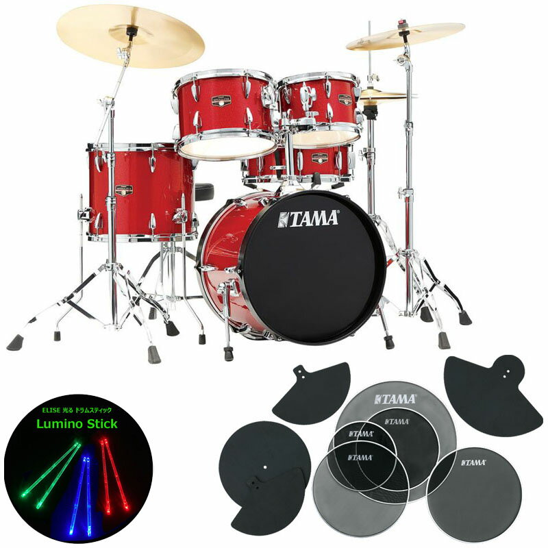 ELISE 륹ƥå Lumino Stick ա TAMA Imperialstar Drum Kits IP58H6RC (18 Хɥ Х) BRM å + SPP518CN ̵