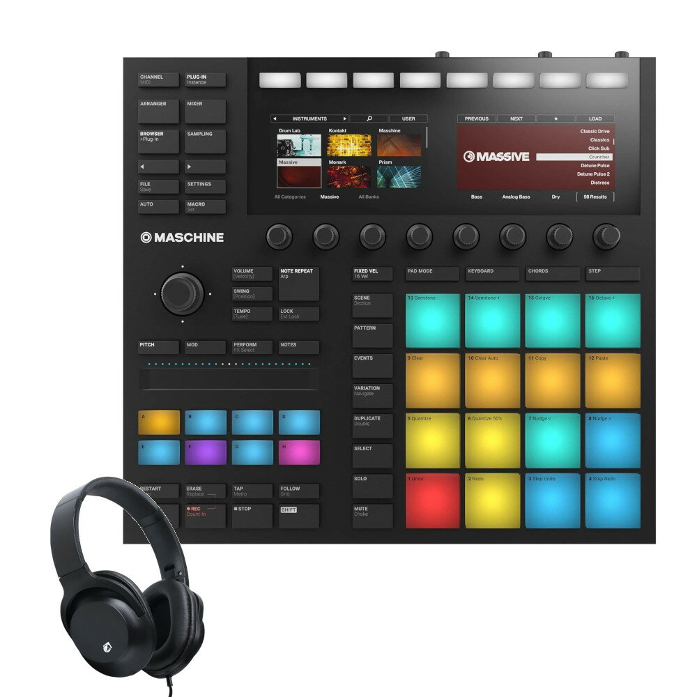 Native Instruments MASCHINE MK3 + ヘッドホン KHP-001 セット [ネイティブインストルメンツ マシーン]