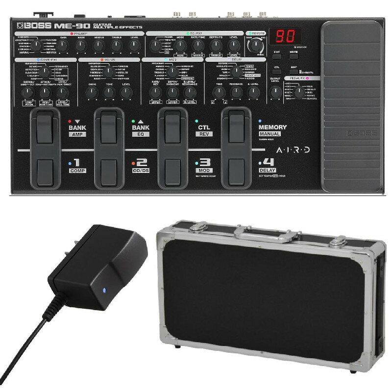 BOSS ボス ME-90 Guitar Multiple Effects + 純正アダプター PSA100S2 + EC60 BK エフェクターボード ケース セット
