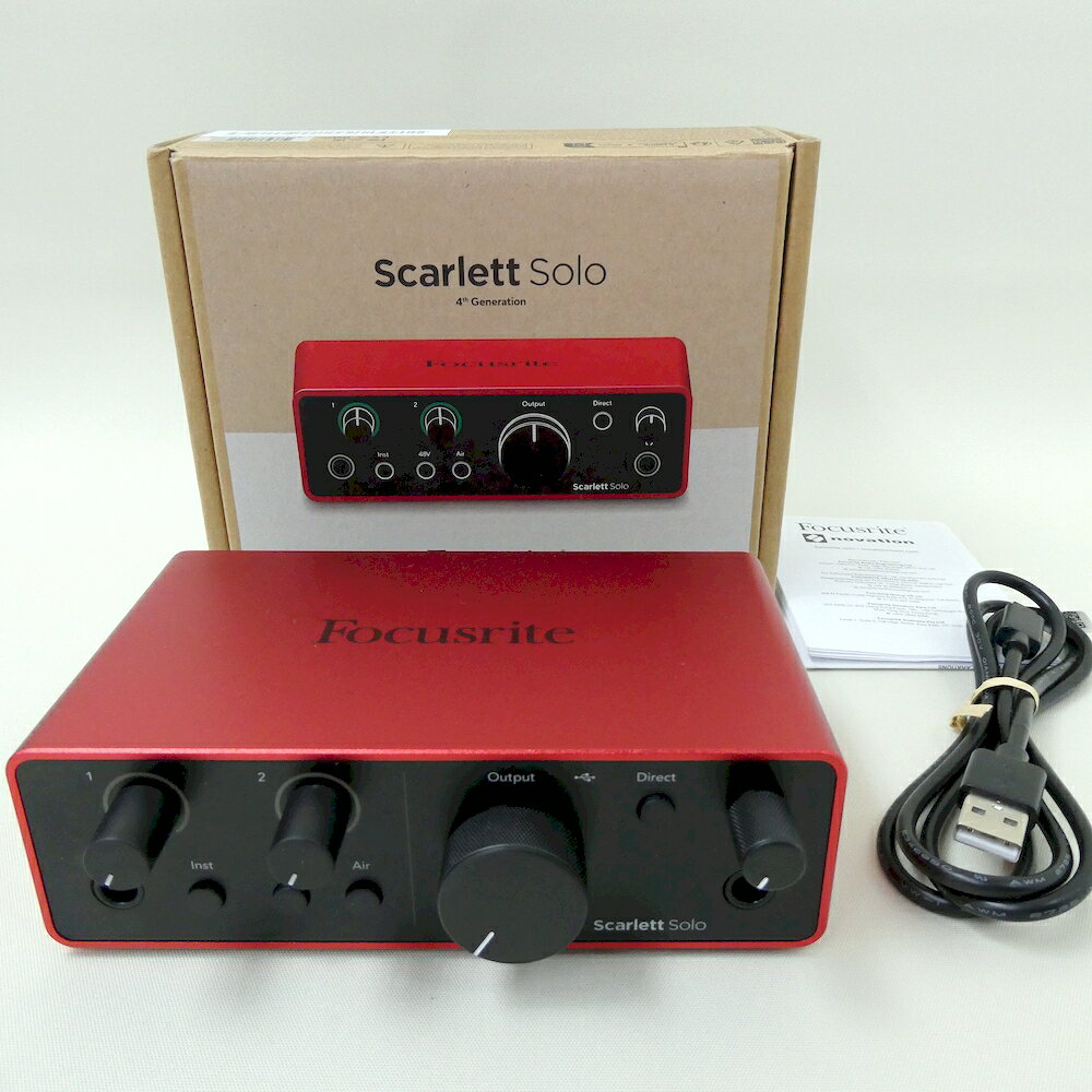 《アウトレット》Focusrite オーディオ インターフェイス Scarlett Solo 4th Gen フォーカスライト DTM