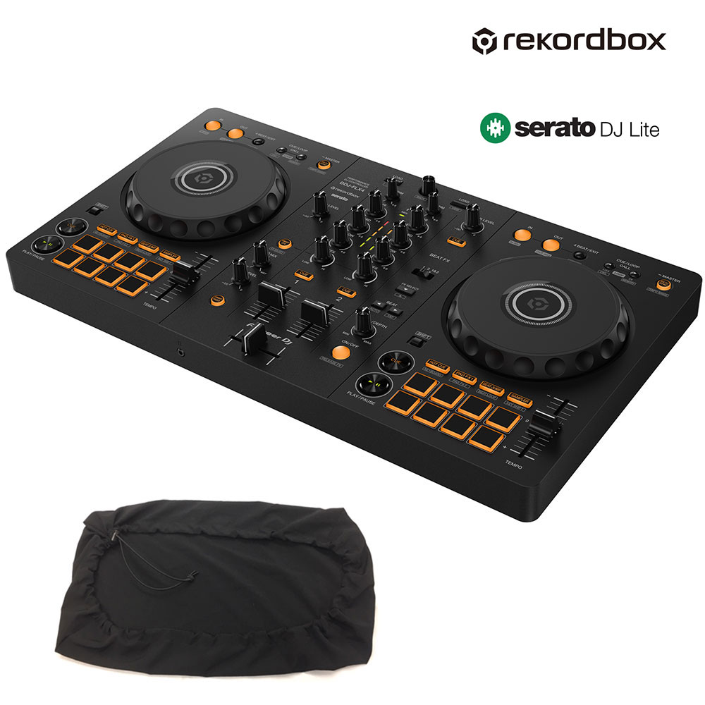 Pioneer DJコントローラー DDJ-FLX4 ＋ ダストカバー付き 《rekordbox / Serato DJ Lite 対応》【DDJ-400 後続機種】