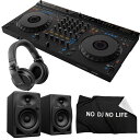 AlphaTheta DJコントローラー DDJ-GRV6 + ヘッドホン HDJ-X5-K + スピーカー DM-40D + ダストカバー セット《 reko...