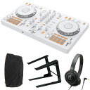 《6月下旬発売》 Pioneer DJコントローラー DDJ-FLX4-W (ホワイト) + ヘッドホン ATH-S100 + PCスタンド + ダストカバー ...