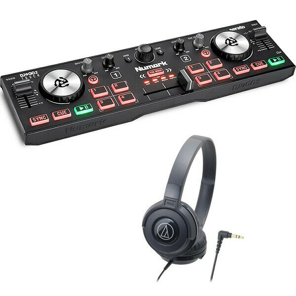 Numark DJ2GO2 Touch + ヘッドホンATH-S100 セット DJコントローラー Serato対応 