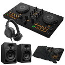 AlphaTheta DJコントローラー DDJ-FLX2 + ヘッドホン HDJ-CUE1 + スピーカー DM-40D + ダストカバー付き 【 PIONE...