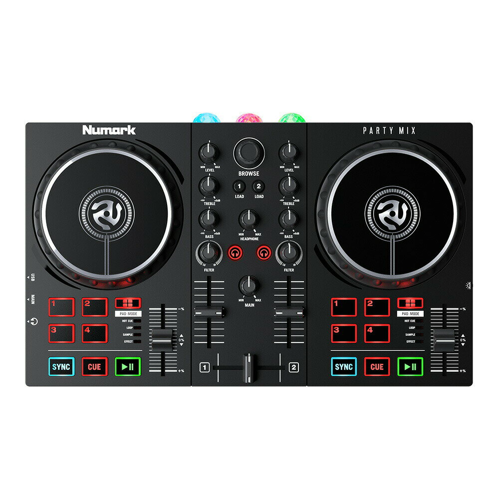 Numark DJ����ȥ����顼 Party Mix 2 LED��� Serato DJ Lite��°