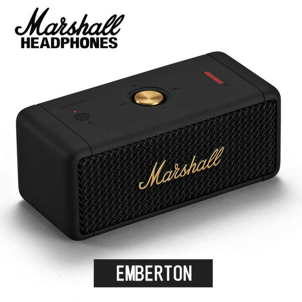 《国内正規品》Marshall マーシャル EMBERTON スピーカー (BLACK & BRASS) Bluetooth5.0対応 軽量700g