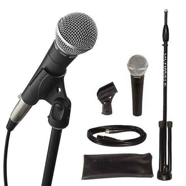 SHURE SM58-LCE+XLRケーブル+マイクスタンド付 セット SM58CN-BTS-A