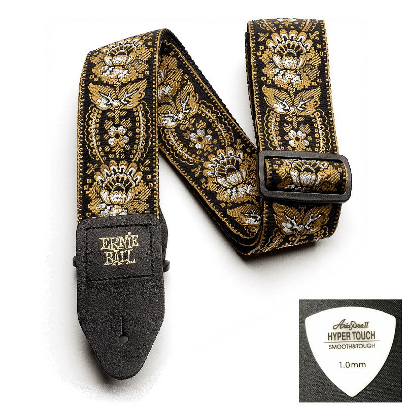 ERNIE BALL アーニーボール ストラップ EB 4151 ROYAL ORLEANS JACQUARD STRAP ★ピック付き 【ゆうパケット】※日時指定非対応・郵便受けにお届け