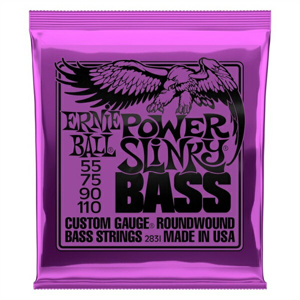 ERNIE BALL 2831 Power Slinky Nickel Wound Electric Bass Strings 55-110 Gauge エレキベース 弦 【ゆうパケット】