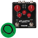 《セット内容》 NUX Atlantic ディレイ & リバーブ JG10X （3.05m）ストレート ギターケーブル アトランティックは、ディレイとリバーブをペダルサイズのコンパクトなボディに収めたエフェクターです。 厳選された3種類のディレイタイプに、タップテンポ機能も搭載。加えて、幻想的なサウンドを付加するシマー機能を持った3種類のリバーブタイプを装備。 NUXの持つ最新のテクノロジーを注ぎ込んだアトランティックは、最高の広がりを持ったサウンドを提供します。 アトランティックには内部ルーティングコントロール機能が搭載されており、2つのエフェクト（ディレイとリバーブ）のどちらを先に接続するかを選択できます。シリアル（直列）接続モードでは、深く広がりのあるリバーブサウンドにディレイリピートを加えたり、ドライなディレイサウンドにリバーブサウンドを付加したりすることが可能。また、パラレル（並列）接続モードでは、リバーブとディレイの信号を独立して処理し、ミックスすることができます。2つのフォーンアウトプットを装備し、高品質で広がりのあるディレイ＆リバーブサウンドをステレオで出力することも可能です。 ・ディレイタイプ 70's（40 ms − 400 ms）: 70 年代サウンドの象徴とも言える BBD 素子によるアナログディレイサウンドを再現。 60's（55 ms − 550 ms）: アナログデバイスによって構築されるウォームでダスティーなテープエコーサウンド。 80's（80ms − 800ms）: デジタル世代特有のクリアなディレイサウンドです。 デジタルコピーされたディレイサウンドはオリジナルサウンドを忠実に再現。 ・リバーブタイプ SPR: スプリングリバーブユニットによる複雑な残響音を再現。 PLA: 金属板を振動させて、その音をピックアップで拾って残響音を作り出すプレートリバーブのシミュレート。 HAL: ホールリバーブのシミュレート。リバーブレベルノブでホールサイズを、リバーブディケイノブでホールの壁の数を調整できます。 ■仕様 サンプリング周波数：44.21kHz 量子化ビット数：32 ビット 内部信号処理：32 ビット 周波数特性：20Hz-20kHz ± 1dB 全高調波歪＋ノイズ：ー100dBu（A特性） ダイナミックレンジ：102dB 最大入力レベル：＋16dBu 最大出力レベル：＋16dBu 電源：9V DC センターマイナス（別売） 消費電流：300mA 寸法：105(L) x 115(W) x 58(H) mm 重量：428g *本機に電源アダプターは付属してません。別途ご用意ください関連商品BOSS ボス Pocket GT Pocket Effects Pr...BOSS ボス RC-5 Loop Station ルーパー + 純正...25,300円25,300円《在庫在り 直送可能》NUX ニューエックス NSS5 Solid S...NUX ニューエックス Atlantic ディレイ & リバーブ...26,136円23,760円VOX V846-HW WAH PEDAL《在庫在り お買い得SET》NUX ニューエックス NSS5 Soli...25,080円28,600円《在庫在り 直送可能》NUX ニューエックス NDD7 TAPE EC...NUX ニューエックス MG-300 + ヘッドホン KHP + シー...21,780円20,350円BOSS ボス RC-5 Loop Station ルーパー...《まとめてお得 2個セット》 BOSS ボス DI-1 ダイレクトボッ...24,200円27,500円《セット内容》 NUX Atlantic ディレイ & リバーブ JG10X （3.05m）ストレート ギターケーブル アトランティックは、ディレイとリバーブをペダルサイズのコンパクトなボディに収めたエフェクターです。 厳選された3種類のディレイタイプに、タップテンポ機能も搭載。加えて、幻想的なサウンドを付加するシマー機能を持った3種類のリバーブタイプを装備。 NUXの持つ最新のテクノロジーを注ぎ込んだアトランティックは、最高の広がりを持ったサウンドを提供します。