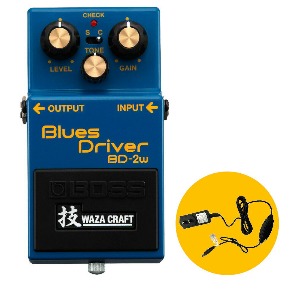 BOSS ボス BD-2W Blues Driver (技 WAZA CRAFT) + 純正アダプタ ...