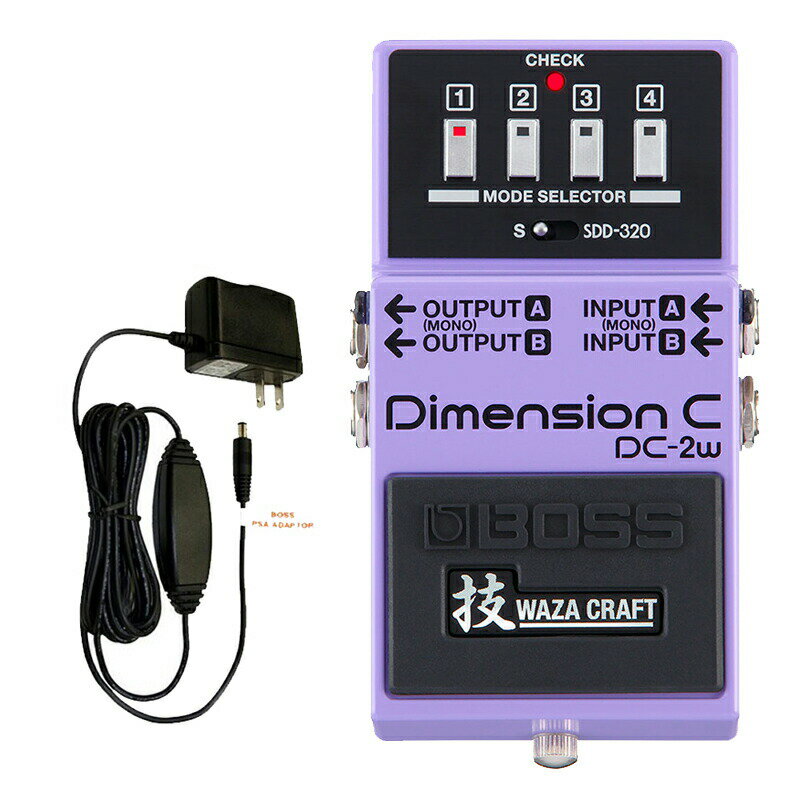 BOSS ボス DC-2W Dimension C 技 WAZA CRAFT コンパクト・ペダル + PSA100S ACアダプター　送料無料