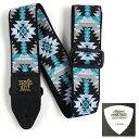 ERNIE BALL アーニーボール ストラップ EB 4609 JACQUARD STRAP ALBUQUERQUE BLUE ★ピック付き 【ゆうパケット】※日時指定非対応・郵便受けにお届け