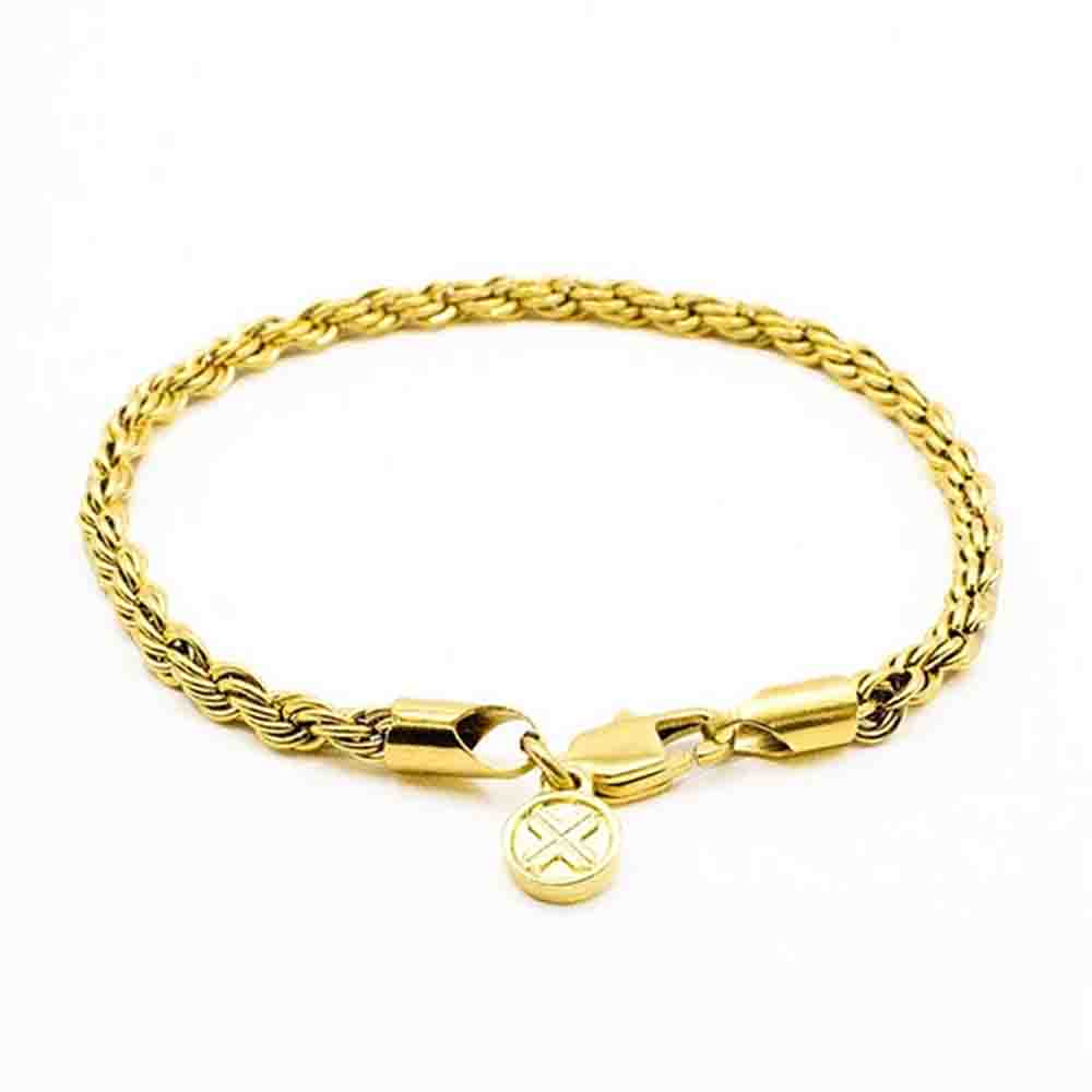 【ゆうパケットにて送料無料】Electric Family / ハイグレード ステンレススチール X chain bracelet GOLD