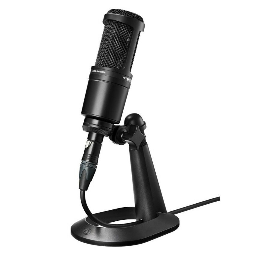 《在庫あり 即納可能》 audio-technica オーディオテクニカ コンデンサーマイク AT2020 + AT8703 卓上マイクスタンド + 3m マイクケーブル