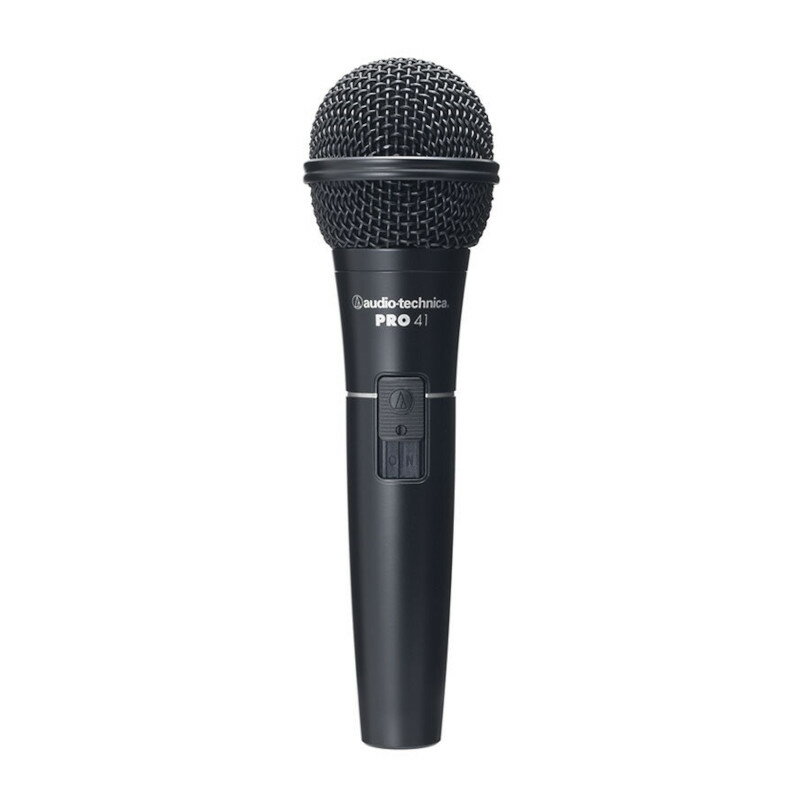 audio-technoca オーディオテクニカ PRO41 x2 スイッチ付 マイク (XLRケーブル 専用 ポーチ マイクイホルダー 付属) + MS09C x2 ブームマイクスタンド 3