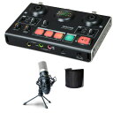 《在庫あり 即納可能》 TASCAM タスカム US-42B ボ－カルエフェクト 装備したインターフェース MPM1000J コンデンサーマイク ポップフィルター