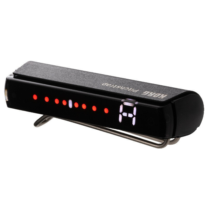 世界初！洗練されたデザインのストラップ装着チューナー PST-1は世界初！ストラップからギター、ベースのピッチを感知するチューナーです。 洗練されたデザインとステンレス スティールによる外装はストラップや楽器と自然に馴染みながらエレガントさを演出し、視認性の良いディスプレイ部は プレイヤーに心地よさをもたらします。 ギターやベース本体に直接触れず、楽器を美しく支えるチューナーです。 ストラップに装着する世界初のチューナー。高い性能に加え、スリムな形状に高級感のある仕上げを施しました。 ●ストラップに伝わる弦振動を正確に検出 感度を高める技術によりストラップの微弱な振動から正確なチューニングを可能にしました。 ●スリムな形状とステンレス製の高級感〜3色展開 ステンレススティールが美しい外観はゴールド、ブラック、シルバーの3色のバリエーション。ステージで輝く楽器と馴 染みつつも存在感を放ち、積極的に身につけたくなるチューナーです。 ●高精度なストロボモード、ギター＆ベースナビゲーションモードを含む、多彩な表示モード オーソドックスな「レギュラー・モード」、メーターが流れる方向と速度でピッチの変化を示し、細かな誤差まで視認し やすく±0.1セントまで追い込める超高精度チューニングが可能な「ストロボ・モード」に加え、低音弦から始めてピッチ が合うと次の弦のチューニングに自然と移行して行く、ナビゲーションモードをギター用とベース用二つ搭載。 ●着けやすく、動きのある演奏にも対応 ポケットから出してストラップに素早く装着。取り付け位置がプレイヤーの身体の中心に近いため、チューナーを付けた ままでも振り回されることがなく動きのある演奏が可能です。 ●様々な音楽のシチュエーションに対応するキャリブレーション機能 スリムでコンパクトなデザインながらキャリブレーション機能を備えています。 ●USB充電方式 使い捨て電池不要のUSB充電対応。わずか1時間の充電で最大8時間連続使用可能。充電用USBケーブル付属。 《仕様》 主な仕様 音律： 12平均律（クロマチック） 測定範囲（サイン波）：A0（27.50Hz）〜C8（4186.0Hz） 測定精度：±0.1セント（ストロボ?モード） 基準ピッチ範囲：A4=436〜445 Hz（1 Hz単位） 内蔵電池：リチウム?イオン電池 充電時間：約1時間 連続使用時間：約8時間（フル充電時の目安） 外形寸法（W × D × H）： 68×20×20mm 質量： 26g 付属品：ご購入のお客様へ、USBケーブル（USB Type-A/ Micro USB Type-B）、安全上のご注意 *充電池は消耗品のため、充放電を繰り返すと使用できる時間が徐々に短くなります。 *仕様および外観は、改良のため予告なく変更する場合があります。関連商品KORG PST-1 Pitchstrap GD （ゴールド） スト...KORG PST-1 Pitchstrap SV （シルバー） スト...8,800円8,800円KORG Pitchblack X mini GOLD ［PB-X-M...PLANET WAVES クリップ式チューナー new Micro H...12,760円6,300円PLANET WAVES クリップ式チューナー new Micro H...PLANET WAVES クリップ式チューナー Micro Recha...3,379円3,960円PLANET WAVES クリップ式チューナー PW-CT-27 R...PLANET WAVES サウンドホール チューナー PW-CT-15...4,070円3,850円SNARK USB 充電式 クリップ式チューナー CLT-1 Craz...《5台セット販売》ELISE エリーゼ tuTune (チュチューン...3,300円6,380円