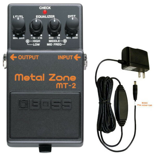 BOSS ボス MT-2 Metal Zone ディストーション + 純正アダプター PSA-100S2 セット