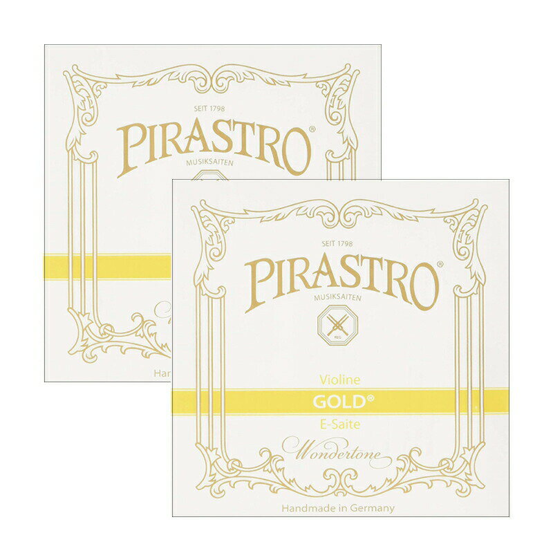 E線の定番、Pirastro GOLD ガット弦らしい暖かい音色と豊かな倍音が魅力なPirastro GOLDシリーズ。E線が他弦と相性が良く、単体で使用されることが多い。 (E線はガット弦ではなく、スチール弦でございます。) ピラストロ ゴールド E線にはアジャスターにかける端の形状が2種類ございます。 こちらの商品は、 ループエンドと呼ばれる、端が丸い輪っかになっているものになります。 ボールエンド（端に丸い金具がついているタイプ）ではございませんので、 ご使用になられるヴァイオリンの形状と合うかどうか、お求めのモデルかどうかを十分にお確かめの上ご購入ください。関連商品【2個セット】Dominant (ドミナント) バイオリン弦 4/4 ...PIRASTRO GOLD E線 スチール ボールエンド 3151 ピ...2,750円1,540円PIRASTRO OLIV バイオリン 4/4 弦 E線 #3111 ...バイオリン弦 EVAH PIRAZZI (エヴァピラッツィ) 4/4 ...3,520円2,420円Dominant (ドミナント) バイオリン弦 4/4 E線 130 ...バイオリン弦 EVAH PIRAZZI (エヴァピラッツィ) 4/4 ...1,430円1,100円PIRASTRO GOLD A線 2152 ガット / アルミ巻 ピラ...PIRASTRO OLIV オリーブ バイオリン 弦 4/4 A #2...4,950円5,060円【バイオリン 4弦セット】 EVAH PIRAZZI (エヴァピラッツ...PIRASTRO OLIV オリーブ バイオリン 弦 4/4 D #2...19,470円9,350円E線の定番、Pirastro GOLD ガット弦らしい暖かい音色と豊かな倍音が魅力なPirastro GOLDシリーズ。E線が他弦と相性が良く、単体で使用されることが多い。 (E線はガット弦ではなく、スチール弦でございます。) ピラストロ ゴールド E線にはアジャスターにかける端の形状が2種類ございます。 こちらの商品は、 ループエンドと呼ばれる、端が丸い輪っかになっているものになります。 ボールエンド（端に丸い金具がついているタイプ）ではございませんので、 ご使用になられるヴァイオリンの形状と合うかどうか、お求めのモデルかどうかを十分にお確かめの上ご購入ください。