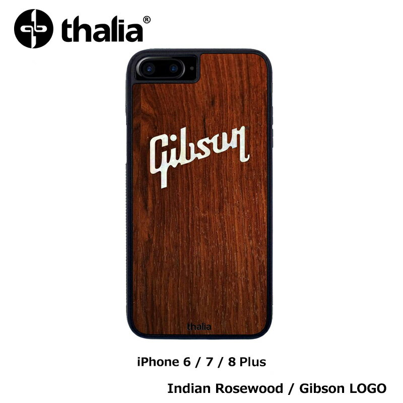 【限定特価：iPhpne 6 / 7 / 8 Plus サイズ】 Thalia タリア ギブソン iPhoneケース Indian Rosewood / Gibson PEARL LOGO【Gibson社オフィシャルライセンス】