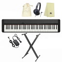 CASIO CT-S1-76BK 【X型スタンド、ヘッドフォン(ATH-S100)、巾着、楽器クロスセット】 キーボード ブラック カシオ 76鍵盤 黒