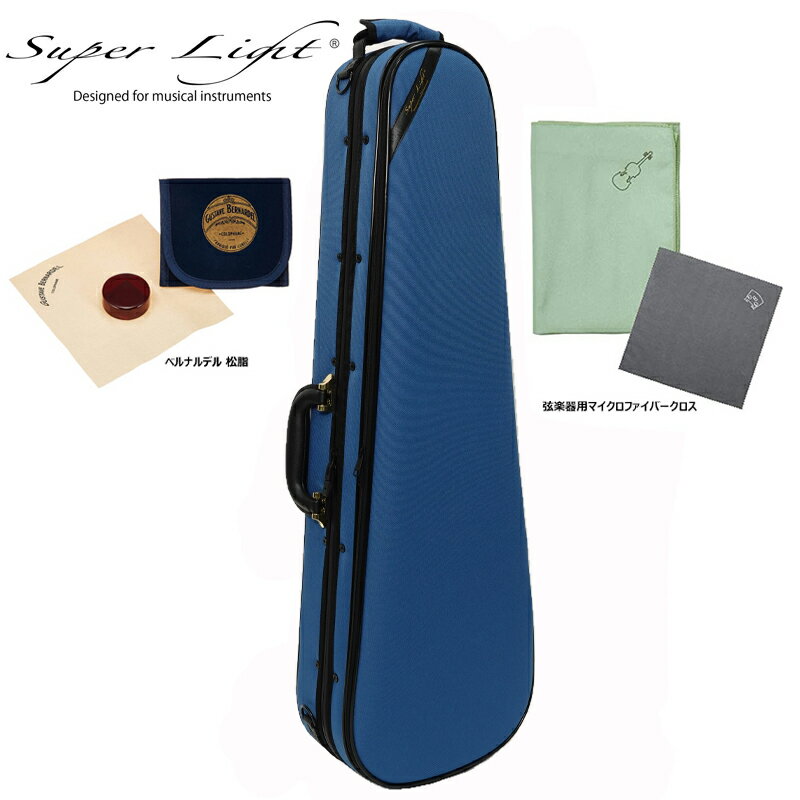 2024,08,15 製品に一部仕様変更がございます。 【変更箇所】ロックスライダー Made in Japan YKK製ロックスライダーを新たに採用しました。 ベストセラーを誇るスーパーライト・バイオリンケースは、本体コア材に軽量ながらも耐衝撃性に優れた高品質スタイロフォームを採用しています。住宅の外 張断熱にも使われるスタイロフォームは断熱性が高く吸湿性が低いため、ケース内の温度や湿度の急激な変化を防ぎます。外装生地には撥水性の高いポリエステル生地を、ファスナーにはYKK社製の止水ファスナー「Aqua Guard」を使用しているため、雨水のケース内部への侵入を抑えることができます。またシンプルで美しいデザインの日本製のYKK製ロックスライダーを新たに採用しております。 ・本体コア材：スタイロフォーム 本体コア材には耐衝撃性に優れたスタイロフォームを採用。住宅の外張断熱にも使われるなど、断熱性と防湿性に優れた素材で、ケース内の温度や湿度の急激な変化を防ぎます。 ・ロックスライダー Made in Japan YKK製ロックスライダーを新たに採用 ・YKK "アクアガード" ファスナーを閉める事で水の侵入を防ぐことができる止水仕様。※完全防水ではありません。 ・ストラップ 高級クロロプレンゴム製の滑り止め部分を長くとったロングパッド仕様で、肩への負担を軽減しつつ、滑りにくくしています。 ・ディープポケットシステム ケース上面は大きく開閉する構造となっており、内部にさらにもう一つポケットを設けることで、大判スコアも収納できるようになっています。 弓収納本数 2本まで可能、小物入れ1つ ディープポケットシステムにより、大判スコアも収納可能 重量：約1.5kg(ストラップ、ブランケット含まず/若干の個体差があります) 付属品：ストラップ2本、ブランケット BERNARDEL ベルナルデル バイオリン用 松脂 定番。粒子の細かさとさらっとした弾き心地、純度の高い綺麗な音色が最大の特長。 粒子の細かさ/さらさら感 ★★★★★★★ 粘度/引っかかりの強さ ★★★★☆☆☆ 音の純度/雑音の少なさ ★★★★★★★ 生産国：フランス関連商品【ベルナルデル松脂、弦楽器用クロス (グリーン) セット】 スーパーラ...【ベルナルデル松脂、弦楽器用クロス (グリーン) セット】 スーパーラ...33,000円33,000円【ベルナルデル松脂、弦楽器用クロス (グリーン) セット】 スーパーラ...【ベルナルデル松脂、弦楽器用クロス (グリーン) セット】 スーパーラ...33,000円33,000円【ベルナルデル松脂、弦楽器用クロス (グリーン) セット】 スーパーラ...スーパーライト (Super Light) オレンジ オブロングケース...33,000円33,000円【ベルナルデル 松脂 セット】 スーパーライト Shaped ケース ...【ベルナルデル 松脂 セット】 スーパーライト (Super Ligh...31,900円31,900円【ベルナルデル 松脂 セット】 スーパーライト (Super Ligh...【ベルナルデル 松脂 セット】 スーパーライト (Super Ligh...31,900円31,900円スーパーライト Shaped ケース バイオリン用 (4/4 三角型) スティールブルー【ロックスライダー採用】