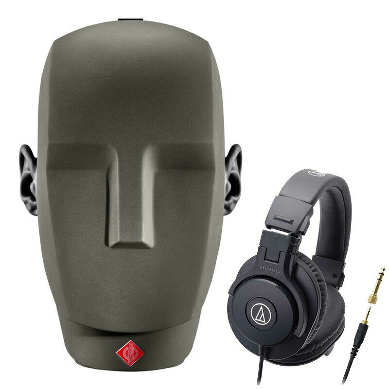 《在庫在り 土・日・祝日も発送可能 》 【国内正規輸入品】NEUMANN KU100 ダミーヘッド ステレオ マイク + audio-technica ATH-M30X モニターヘッドホン