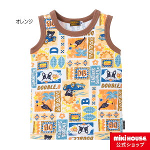 【アウトレット】【ミキハウス公式ショップ】ミキハウス ダブルB mikihouse サーフボタニカル柄タンクトップ(80cm・90cm・100cm・110cm・120cm・130cm) ベビー服 キッズ 子供服 こども 男の子 ノースリーブ