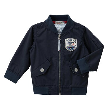 【アウトレット】ミキハウス ダブルビー mikihouse フライトジャケット風ジャンパー(100cm・110cm) キッズ 子供服 こども 子供 女の子 男の子 UVカット アウター