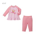 【アウトレット】【ミキハウス公式ショップ】ミキハウス mikihouse お花うさこ ミニ裏毛パイル長袖パジャマ(80cm-120cm)女の子 ベビー服 ベビー...