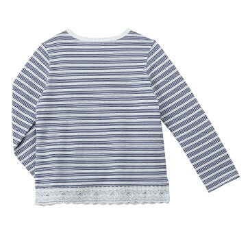 【アウトレット】ミキハウス mikihouse リーナちゃんラメボーダー長袖Tシャツ(110cm・120cm・130cm・140cm) 女の子