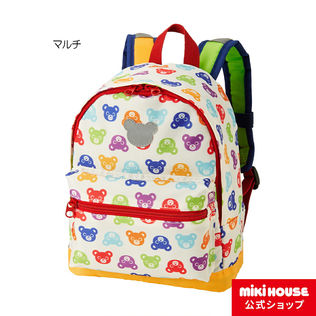 ミキハウス mikihouse 総柄リュック（M）（容量10L） キッズ こども 子供 かばん 男の子 女の子 通園 入園 遠足 おでかけのサムネイル