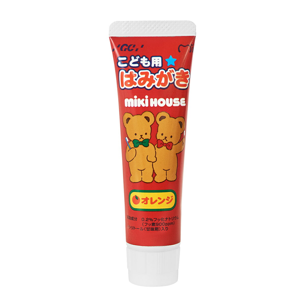【ミキハウス公式ショップ】ミキハウス mikihouse ミキハウスベアこども用歯みがき 歯磨き粉 はみがき粉 キッズ オレンジ味 フッ素 キシリトール配合
