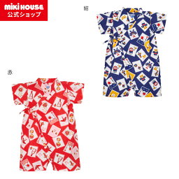 【ミキハウス公式ショップ】ミキハウス mikihouse 甚平オール＜S(60-70cm)・M(70-80cm)＞ ベビー用品 ベビー 赤ちゃん 女の子 夏まつり お祭り