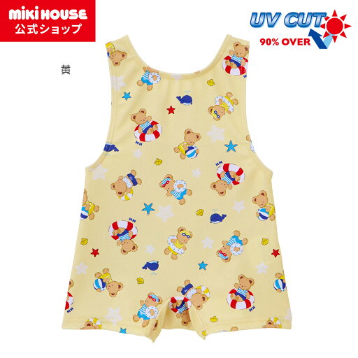 【ポイント5倍!10/27 9:59まで】\2025新作/【ミキハウス公式ショップ】ミキハウス mikihouse ミキハウスベア グレコ水着<80cm・90cm> ベビー 赤ちゃん 水遊び 男の子 女の子 グレコ つなぎ 水遊び 海 プール スイムウエアベビースイミング UVカット 紫外線対策