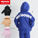 \2025新作/【ミキハウス公式ショップ】ミキハウス mikihouse【WEB限定】パーカー<80cm・90cm・100cm・110cm・120cm・130cm> ベビー服 キッズ 子供服 こども 男の子 女の子 長袖 ロゴ 親子ペア リンクコーデ トレーナー スウェット 裏毛パイル