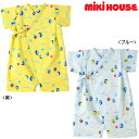 ミキハウス mikihouse ヨット柄☆甚平オール〈S-M（60cm-80cm）〉赤ちゃん ベビー服 キッズ こども 子供服 夏祭り お祭り