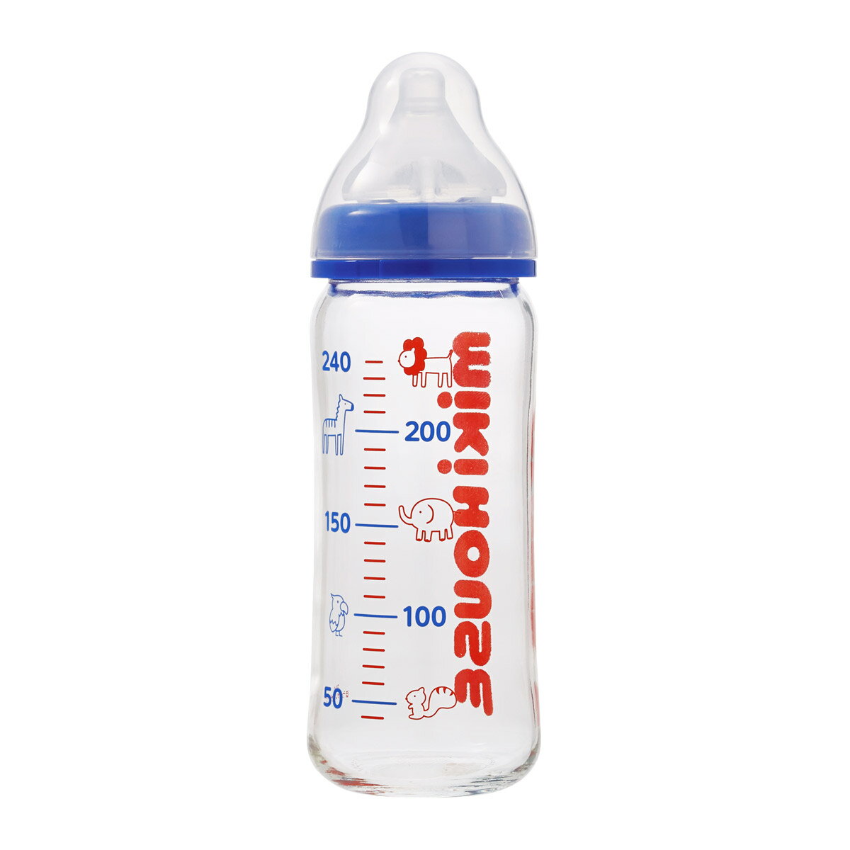 【ミキハウス公式ショップ】ミキハウス mikihouse ガラスミルクボトル240ml(哺乳瓶) ほ乳瓶 出産祝い ベビー用品 耐熱 クロスカット