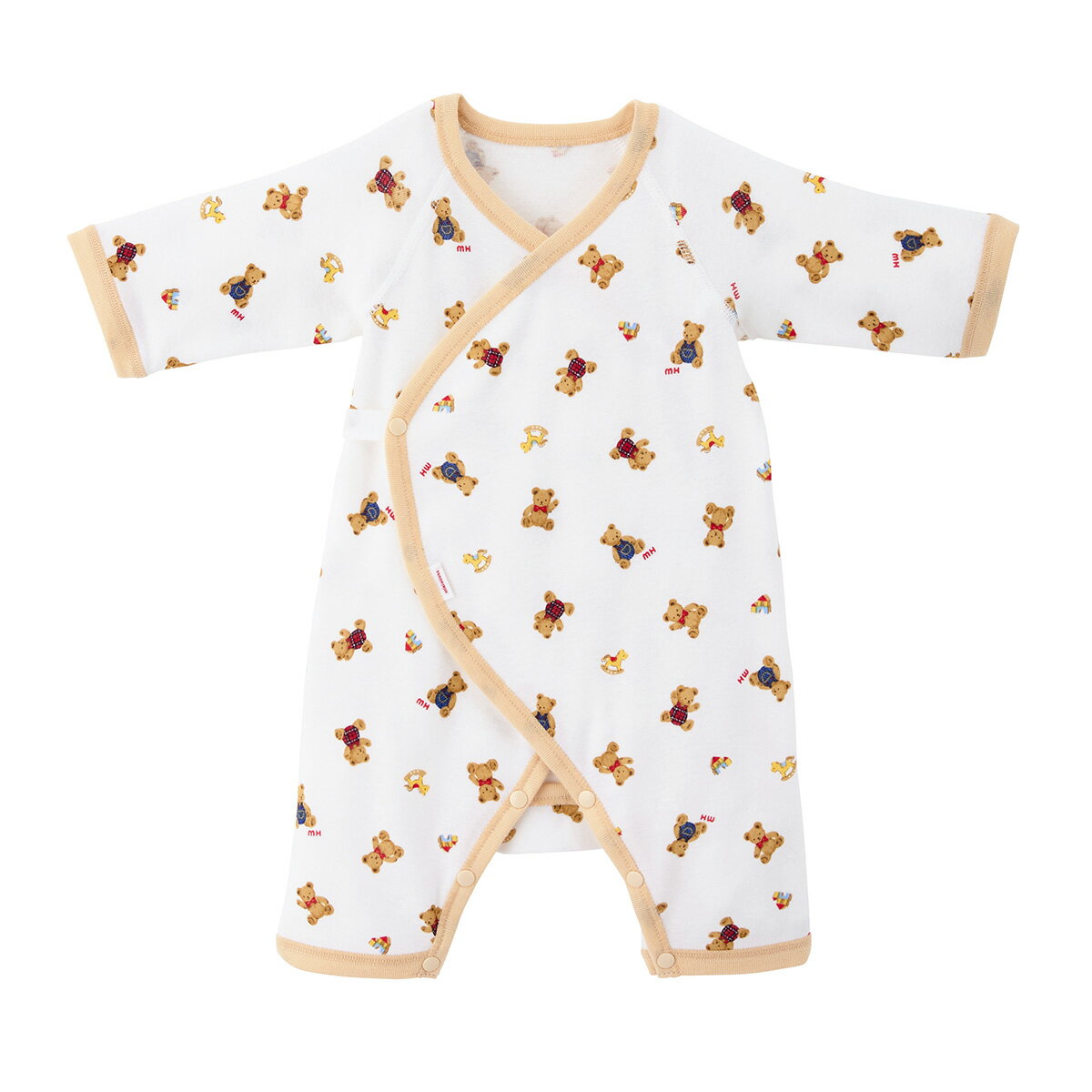 【ポイント5倍！12/1 23:59まで】＼2025新作／【ミキハウス公式ショップ】ミキハウス mikihouse ピュアベールフライスコンビオール＜50-60cm＞ ベビー服 子供服 赤ちゃん 新生児 女の子 男の子 日本製 抗菌 抗ウイルス 出産準備 3