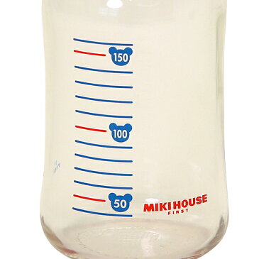 【10日限定☆ポイント5倍】ミキハウス mikihouse ガラスミルクボトル(160ml)(哺乳瓶) ほ乳瓶 出産祝い ベビー用品 耐熱 クロスカット co202004_1a