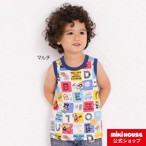 ミキハウス ダブルビー mikihouse 総柄タンクトップ(110cm・120cm) ベビー服 キッズ 子供服 こども 男の子 ノースリーブ