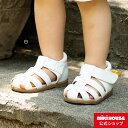 ミキハウス ホットビスケッツ mikihouse ベビーサンダル（12.5cm-16cm） ベビー キッズ 赤ちゃん 子ども 男の子 女の子 靴 白 プレゼント