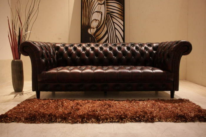 アウトレット 送料無料 総本革 総革張り チェスターフィールドソファー BUCKINGHAM バッキンガム レッド 3Pソファー トリプルソファー 3人掛けソファー 三人掛けソファー ソファ モダン ポケットコイル オシャレ カッコイイ 家具ミキインテリア [3]