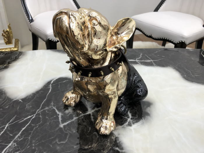 送料無料 アウトレット インスタ映え プレゼント ギフト 贈り物 パグ 犬 ドッグ Dog オブジェ 雑貨 置物 ワンちゃん プレゼント ゴールド ブラック ラグジュアリー オシャレ おしゃれ キラキラミキインテリア [2]