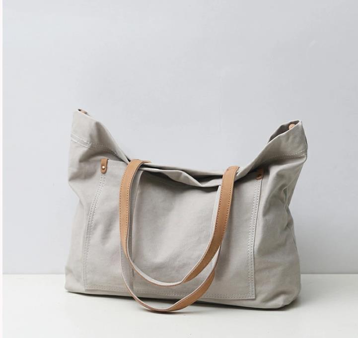 【送料無料】トートバッグ 本革 帆布 2way トートバック ショルダー 肩掛け マザーズバッグ ヌメ革 レザー キャンバス マザーバッグ 大きめ 大容量 A4...