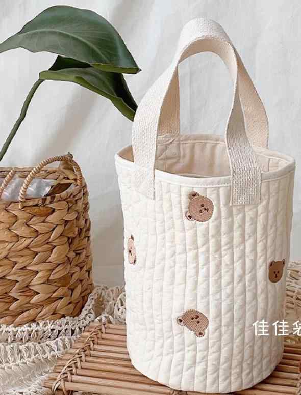 ベビーバッグ キルトバッグ キルトバック おもちゃ収納 オムツ収納 おしりふき 出産祝い ベット キルト かわいい どうぶつ シンプル 出産準備 新生児 収納 あかちゃん 多機能 ママバッグ ママバック ベビー用品 ベビーグッッズ ヌビ 布バケツ